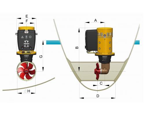 Foto a scopo illustrativo / Sample Photo - VETUS BOW THRUSTER 35 KGF, 12 VOLT DC